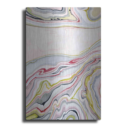 Luxe Metal Art 'Watercolor Marbling I' by Grace Popp Metal Wall Art