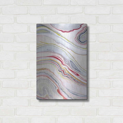 Luxe Metal Art 'Watercolor Marbling II' by Grace Popp Metal Wall Art,16x24