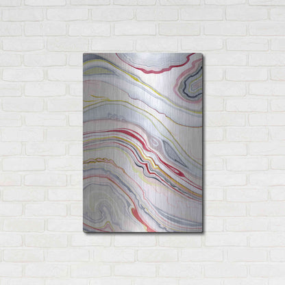 Luxe Metal Art 'Watercolor Marbling II' by Grace Popp Metal Wall Art,24x36