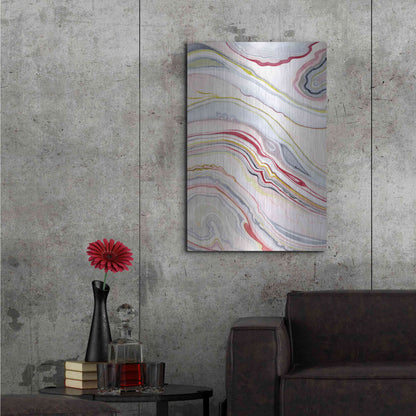 Luxe Metal Art 'Watercolor Marbling II' by Grace Popp Metal Wall Art,24x36