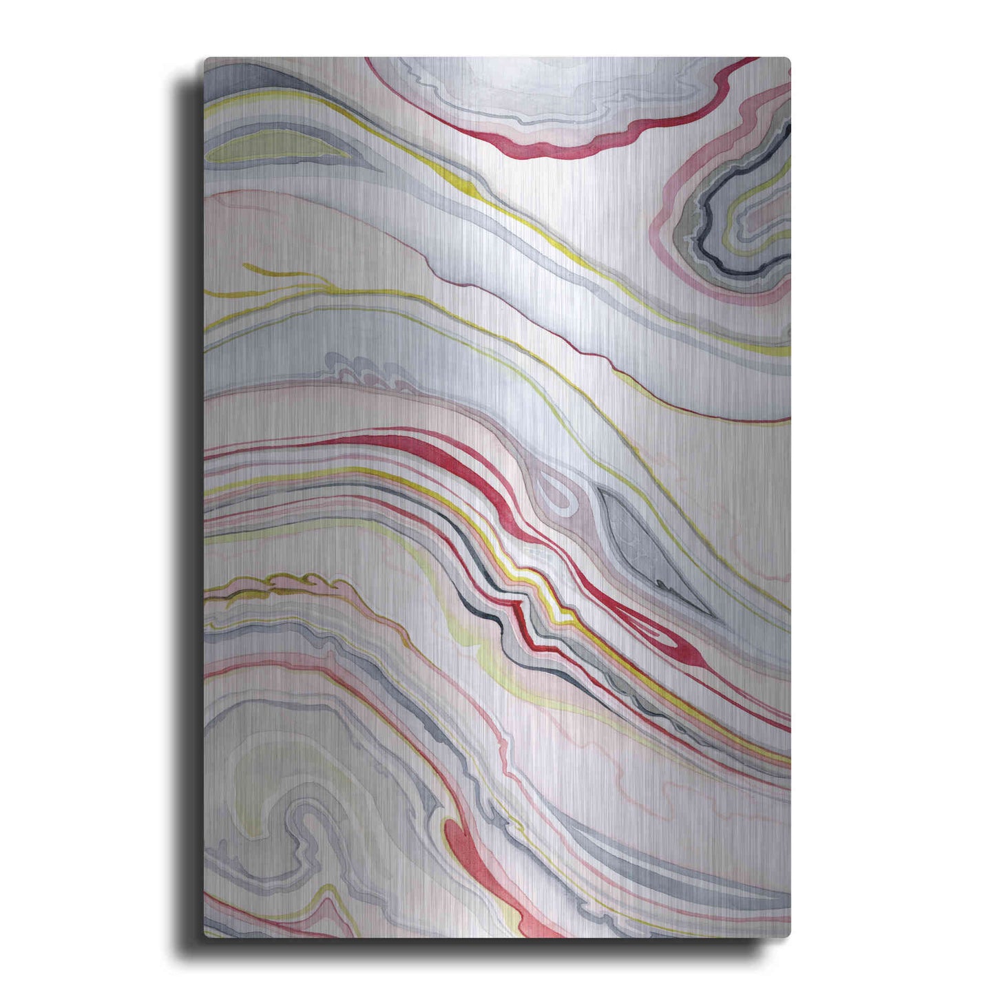 Luxe Metal Art 'Watercolor Marbling II' by Grace Popp Metal Wall Art