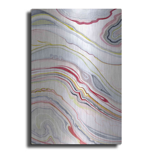 Luxe Metal Art 'Watercolor Marbling II' by Grace Popp Metal Wall Art