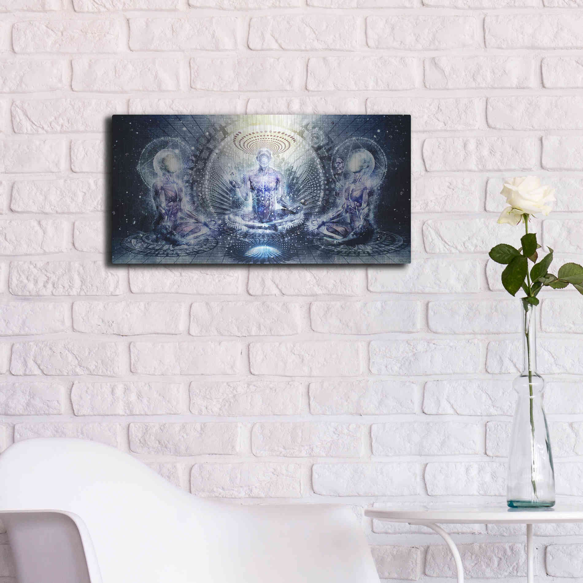 Luxe Metal Art 'Awake Could Be So Beautiful' by Cameron Gray, Metal Wall Art,24x12