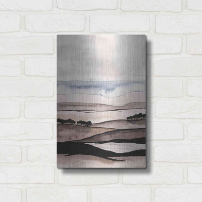 Luxe Metal Art 'Watercolor Strata I' by Grace Popp Metal Wall Art,12x16