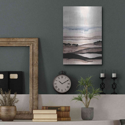 Luxe Metal Art 'Watercolor Strata I' by Grace Popp Metal Wall Art,12x16
