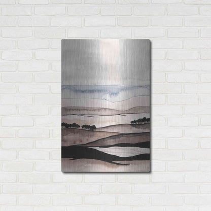 Luxe Metal Art 'Watercolor Strata I' by Grace Popp Metal Wall Art,24x36