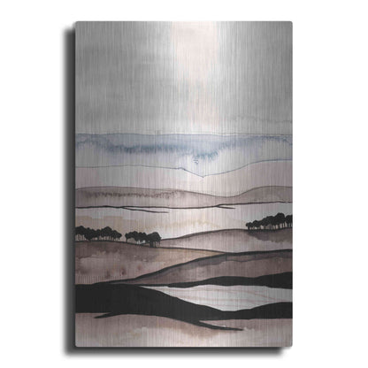 Luxe Metal Art 'Watercolor Strata I' by Grace Popp Metal Wall Art