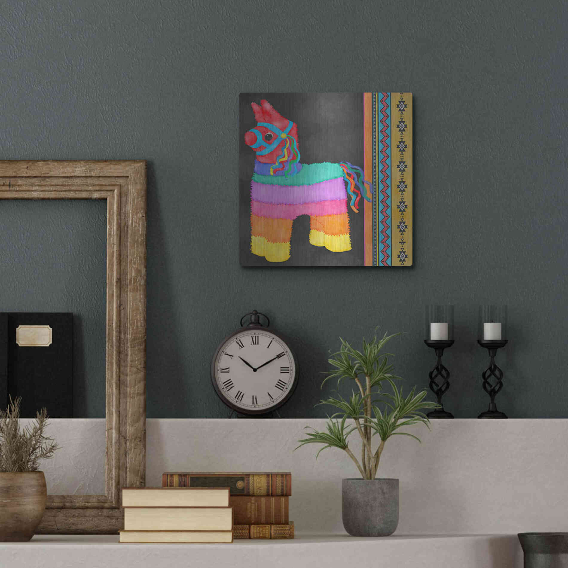 Luxe Metal Art 'Pinata Party I' by Jade Reynolds Metal Wall Art,12x12