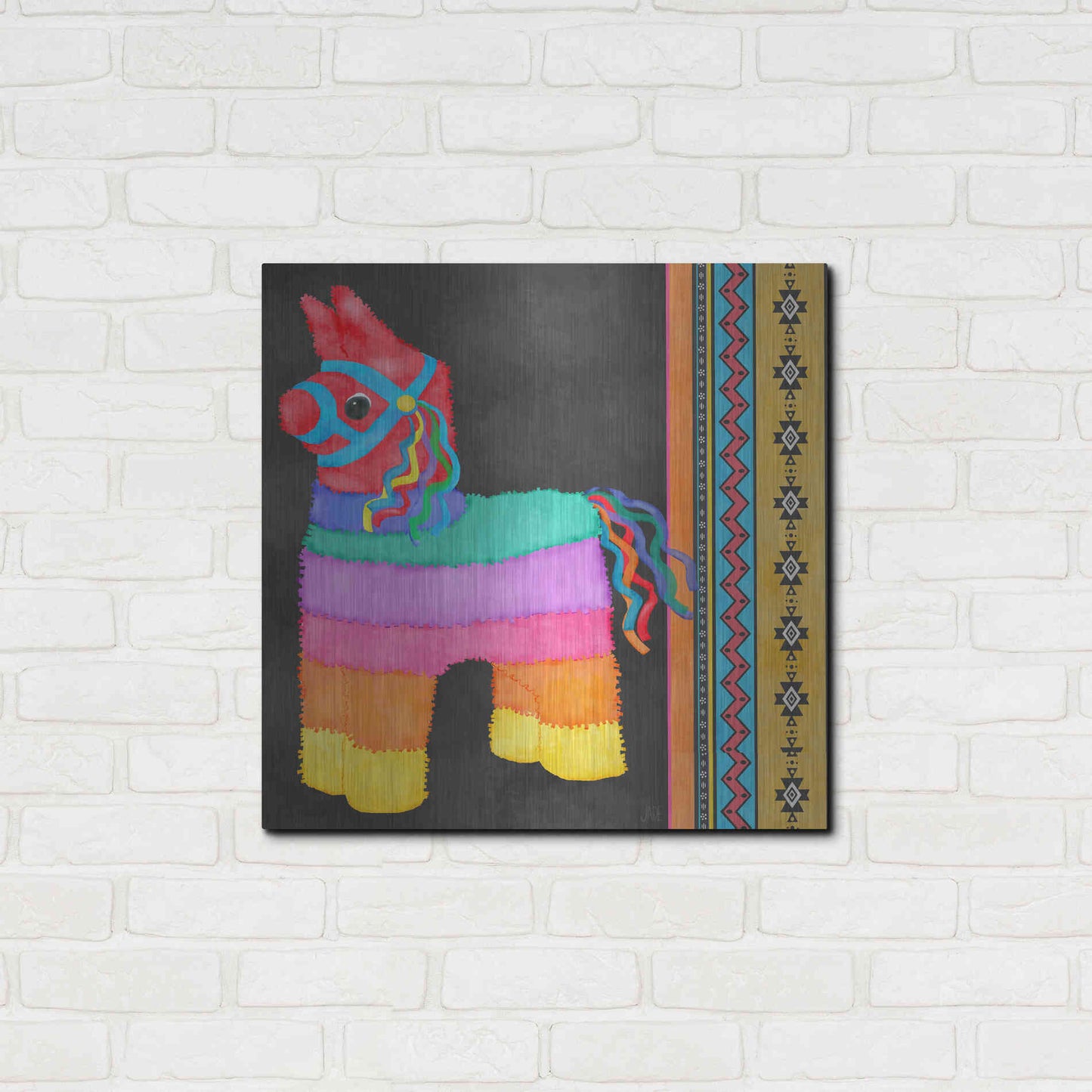 Luxe Metal Art 'Pinata Party I' by Jade Reynolds Metal Wall Art,24x24