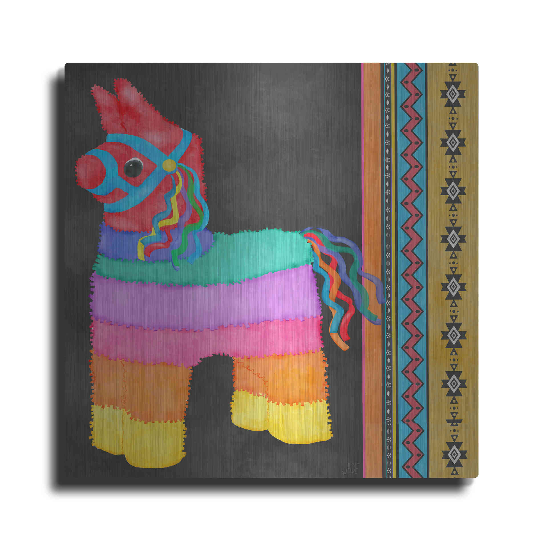 Luxe Metal Art 'Pinata Party I' by Jade Reynolds Metal Wall Art
