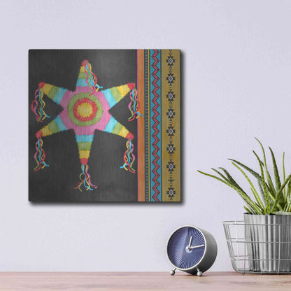 Luxe Metal Art 'Pinata Party II' by Jade Reynolds Metal Wall Art,12x12