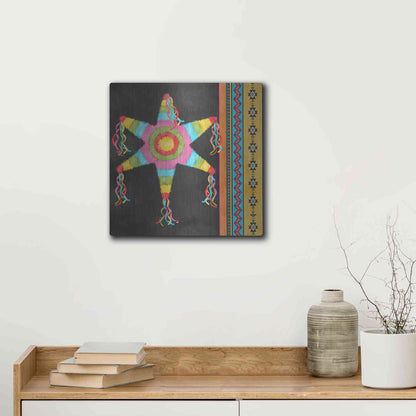 Luxe Metal Art 'Pinata Party II' by Jade Reynolds Metal Wall Art,12x12