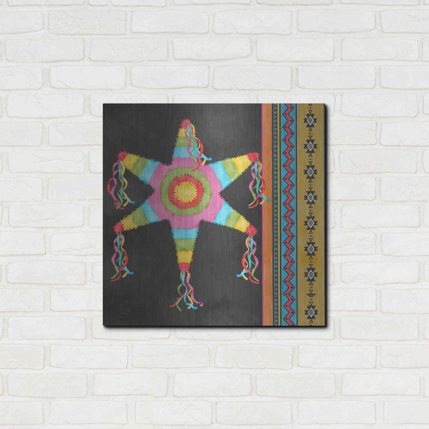 Luxe Metal Art 'Pinata Party II' by Jade Reynolds Metal Wall Art,24x24