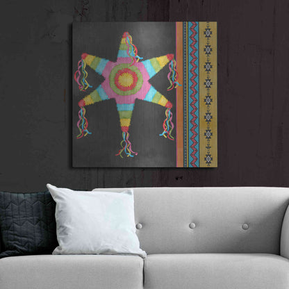 Luxe Metal Art 'Pinata Party II' by Jade Reynolds Metal Wall Art,36x36