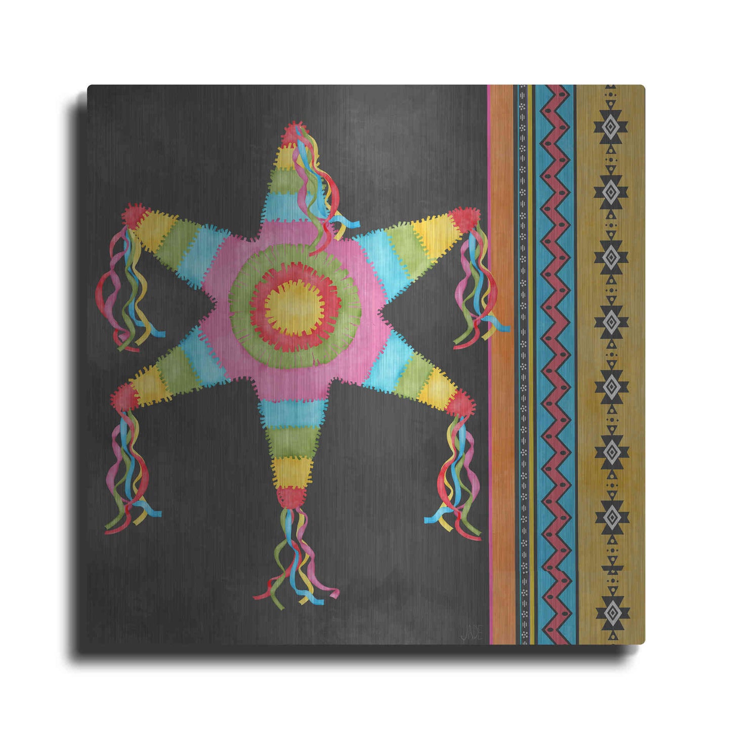 Luxe Metal Art 'Pinata Party II' by Jade Reynolds Metal Wall Art