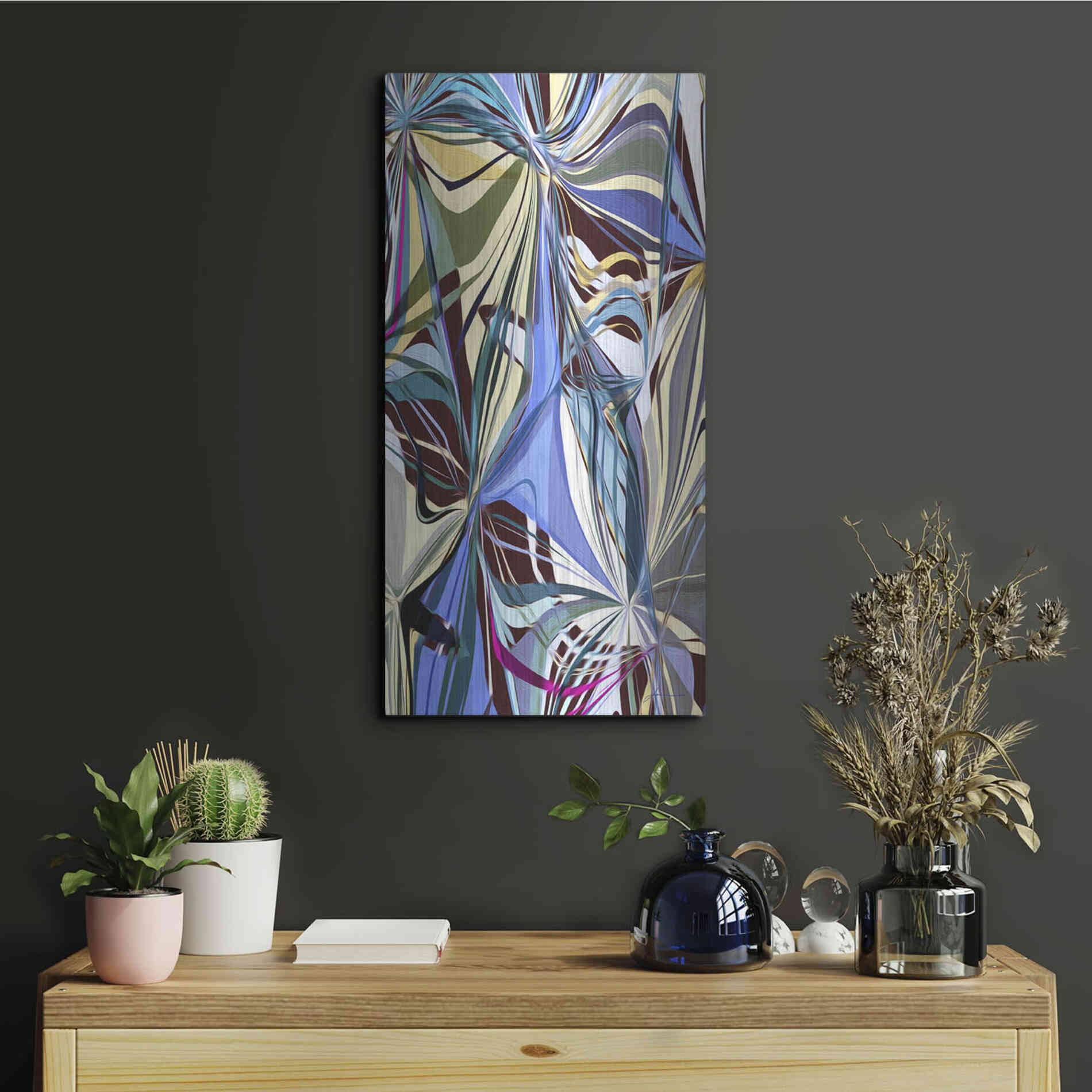 Luxe Metal Art 'Access II' by James Burghardt, Metal Wall Art,12x24
