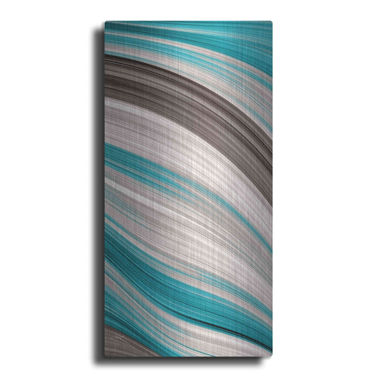 Luxe Metal Art 'Aqua Sweep II' by James Burghardt, Metal Wall Art