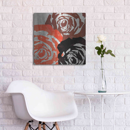 Luxe Metal Art 'Bloomer Squares V' by James Burghardt, Metal Wall Art,24x24