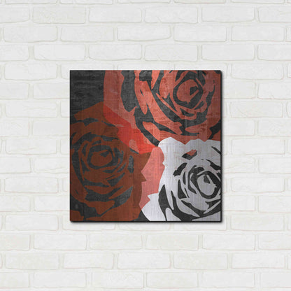 Luxe Metal Art 'Bloomer Squares VI' by James Burghardt, Metal Wall Art,24x24