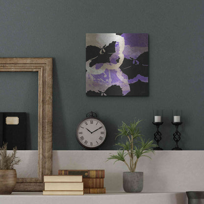 Luxe Metal Art 'Bloomer Tiles VII' by James Burghardt, Metal Wall Art,12x12