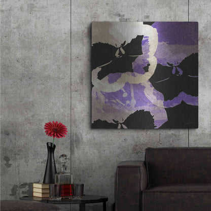 Luxe Metal Art 'Bloomer Tiles VII' by James Burghardt, Metal Wall Art,36x36