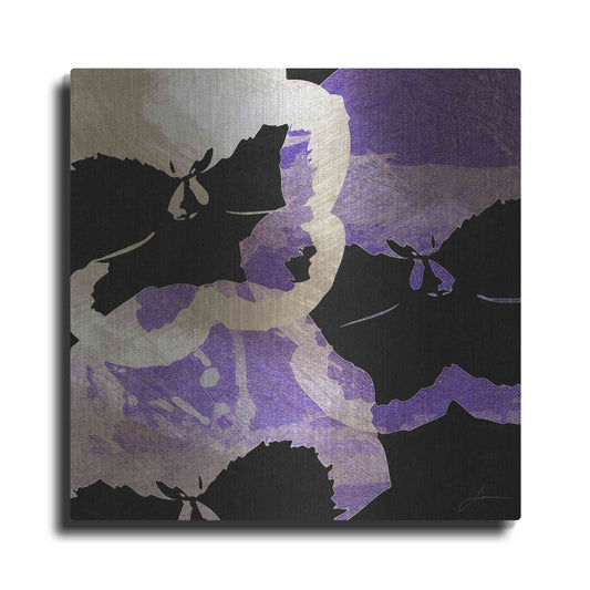 Luxe Metal Art 'Bloomer Tiles VII' by James Burghardt, Metal Wall Art