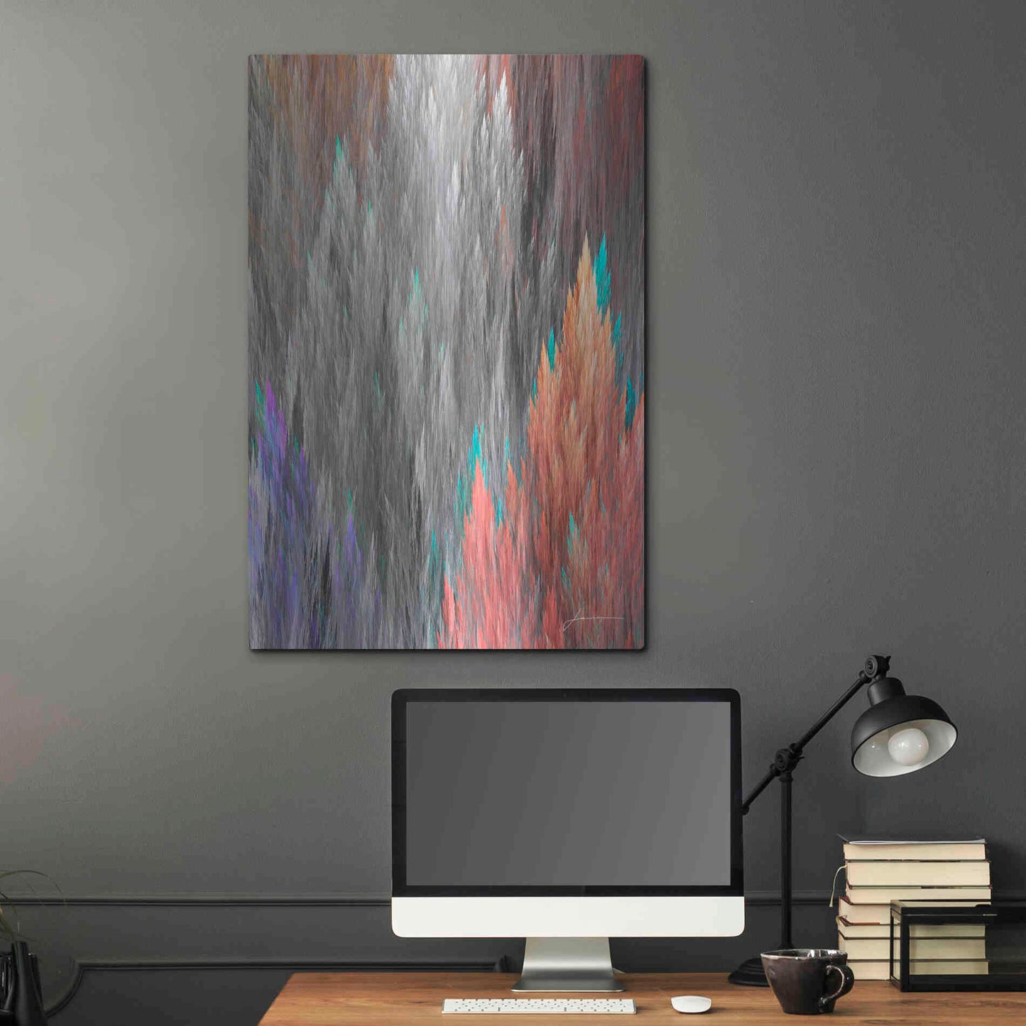 Luxe Metal Art 'Brush Panels II' by James Burghardt, Metal Wall Art,24x36