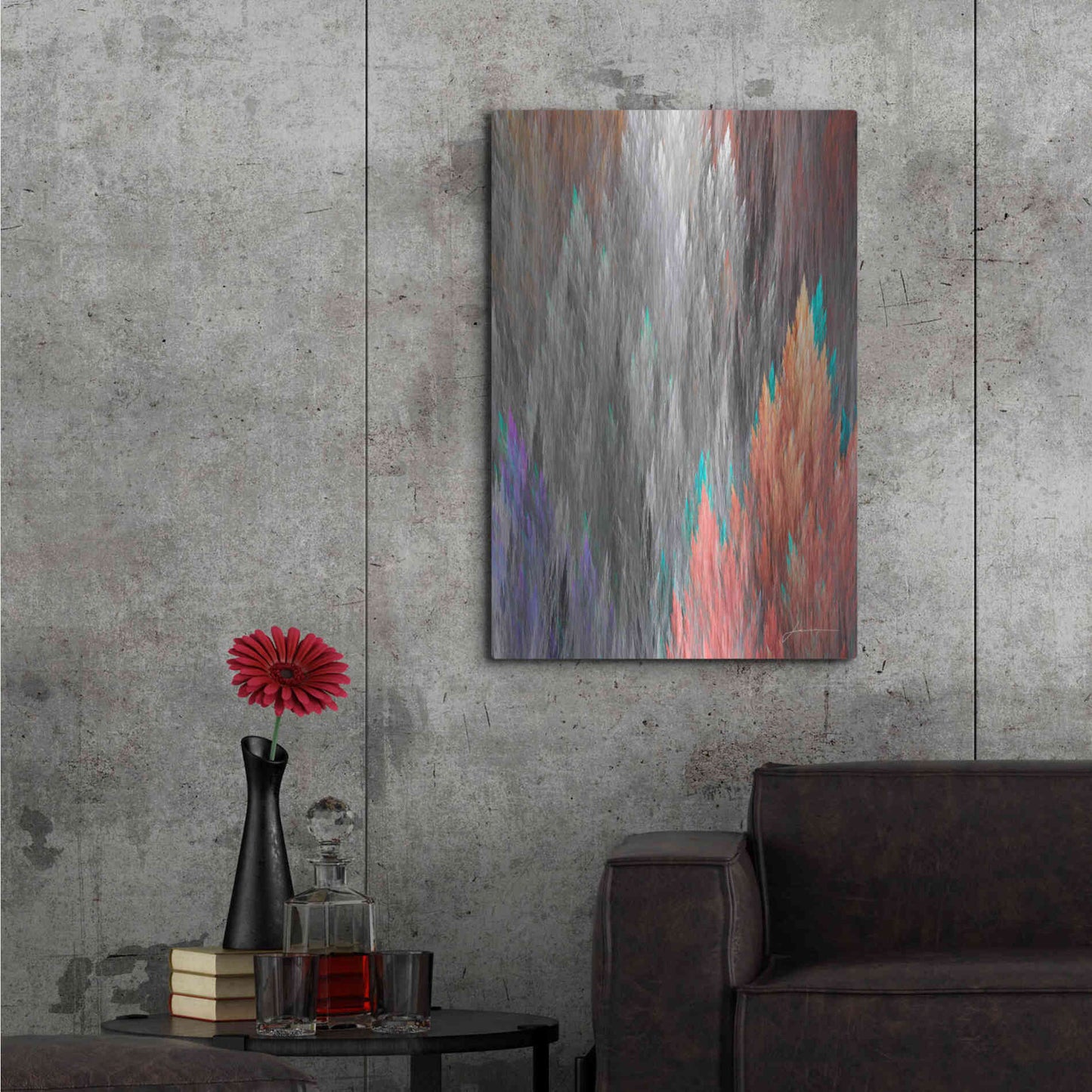 Luxe Metal Art 'Brush Panels II' by James Burghardt, Metal Wall Art,24x36