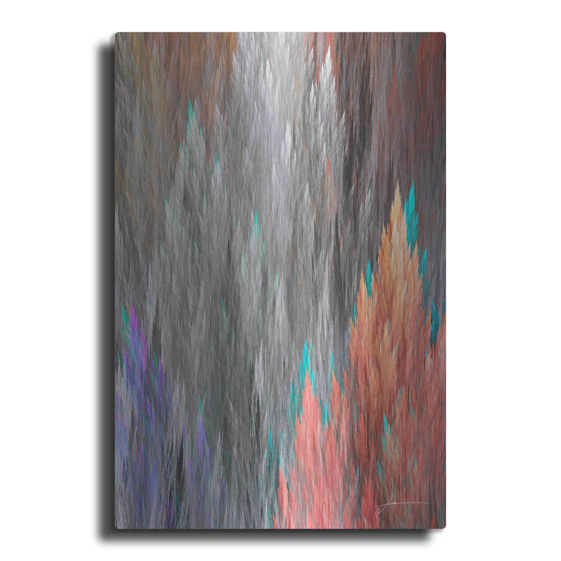 Luxe Metal Art 'Brush Panels II' by James Burghardt, Metal Wall Art