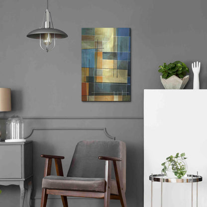 Luxe Metal Art 'Counter Balance I' by James Burghardt, Metal Wall Art,16x24