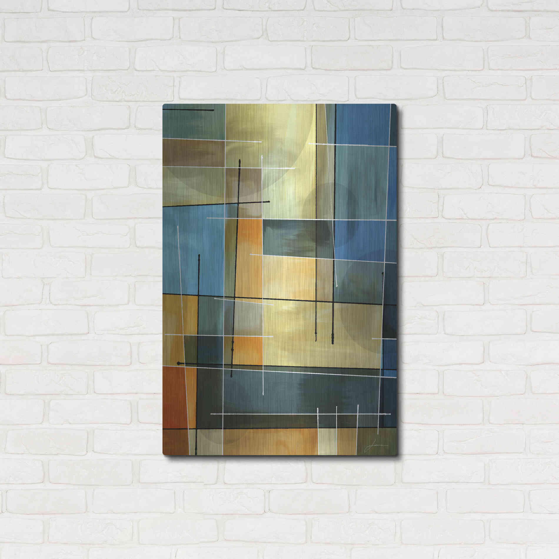 Luxe Metal Art 'Counter Balance I' by James Burghardt, Metal Wall Art,24x36
