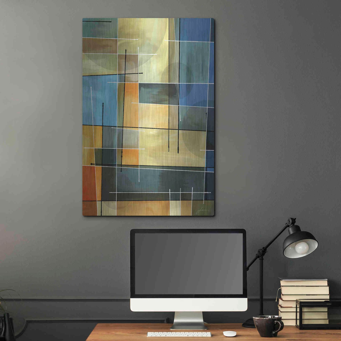 Luxe Metal Art 'Counter Balance I' by James Burghardt, Metal Wall Art,24x36