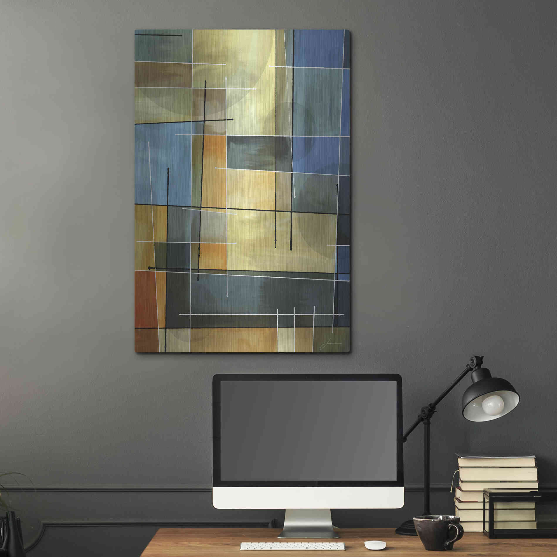 Luxe Metal Art 'Counter Balance I' by James Burghardt, Metal Wall Art,24x36