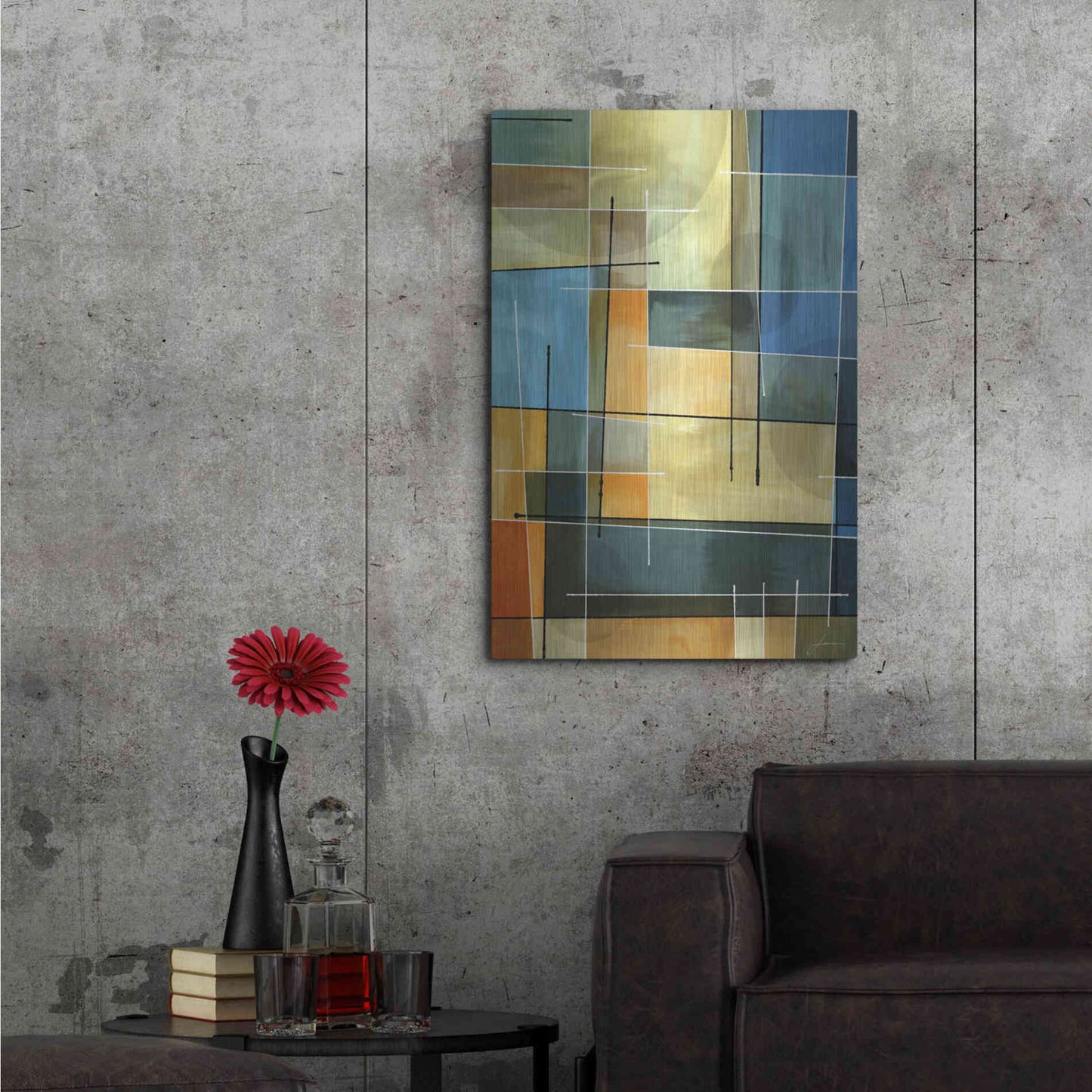 Luxe Metal Art 'Counter Balance I' by James Burghardt, Metal Wall Art,24x36