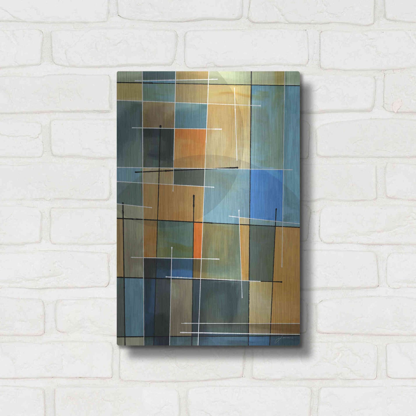 Luxe Metal Art 'Counter Balance II' by James Burghardt, Metal Wall Art,12x16
