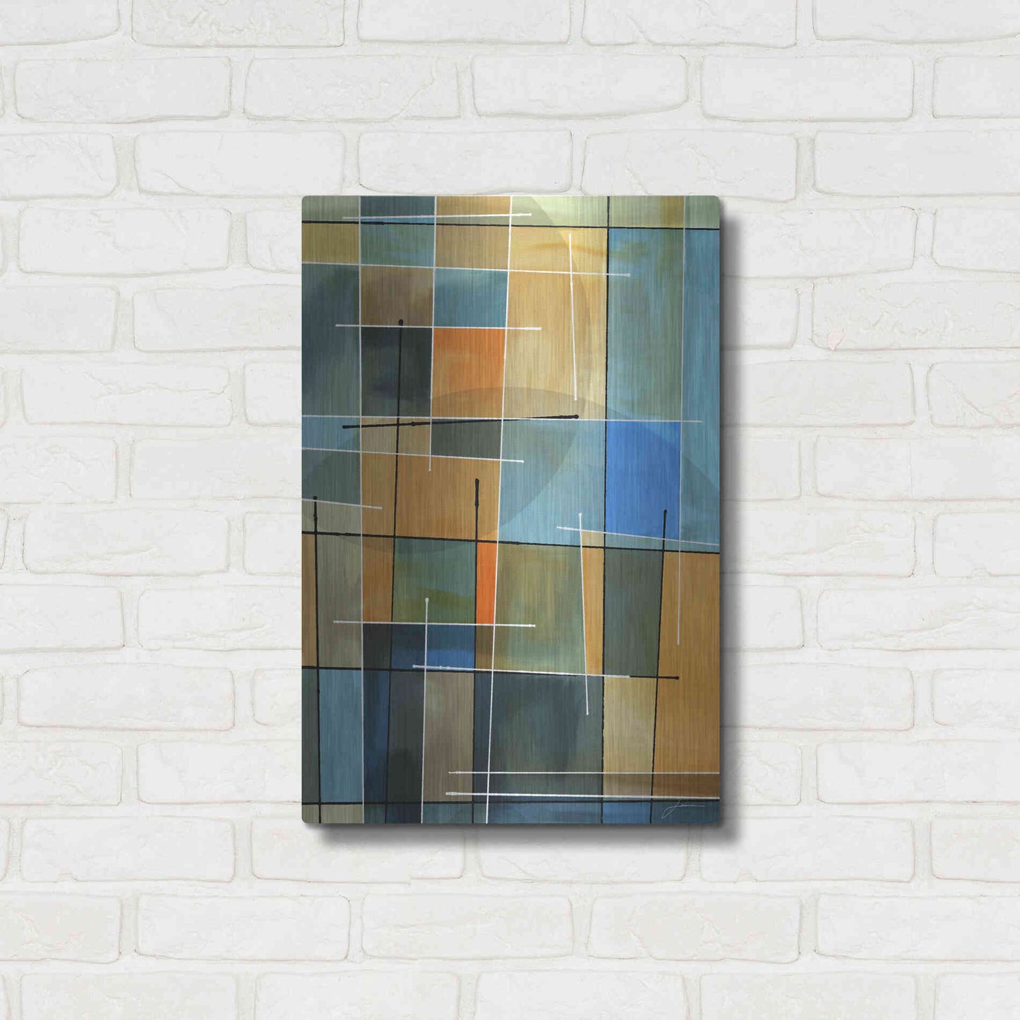 Luxe Metal Art 'Counter Balance II' by James Burghardt, Metal Wall Art,16x24