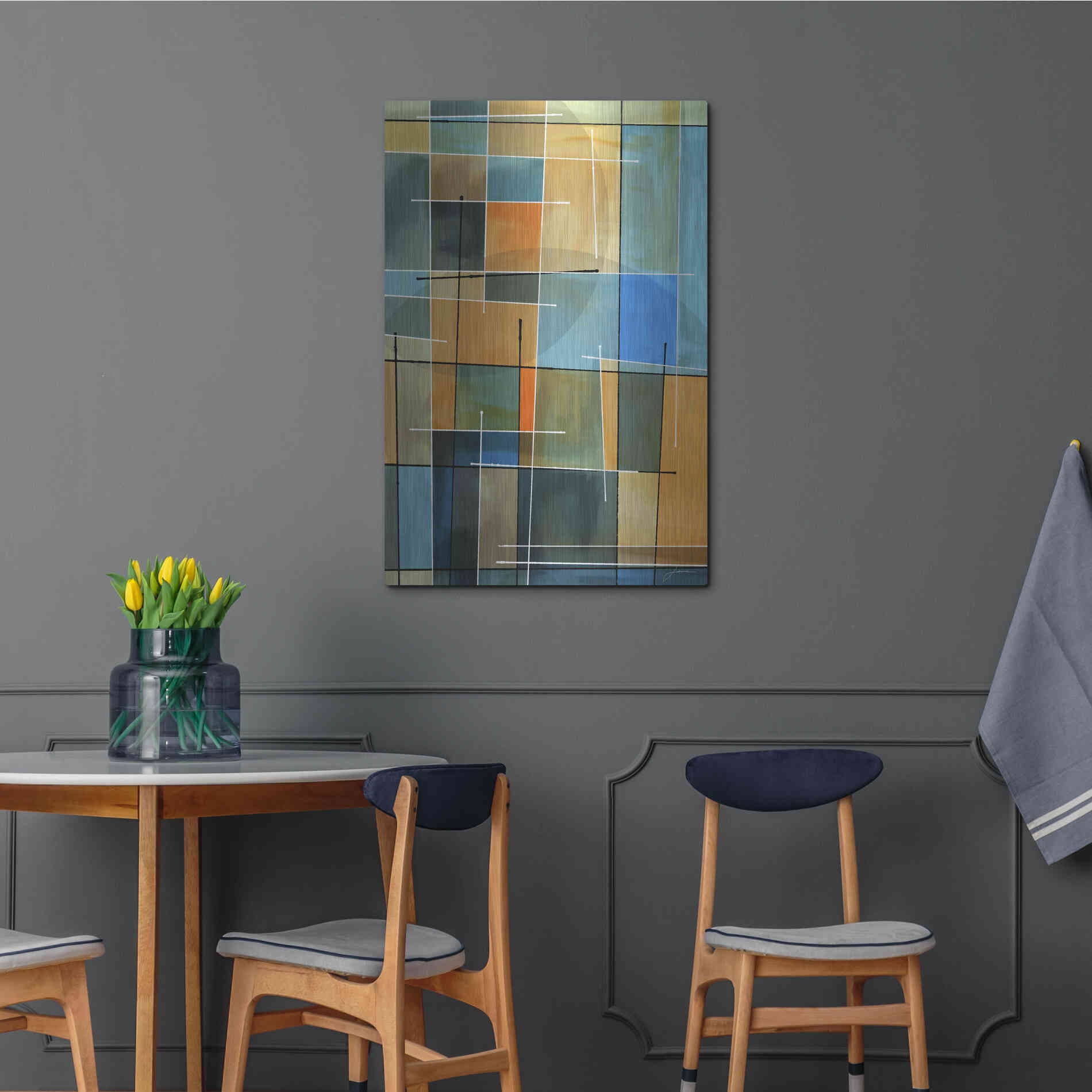 Luxe Metal Art 'Counter Balance II' by James Burghardt, Metal Wall Art,24x36