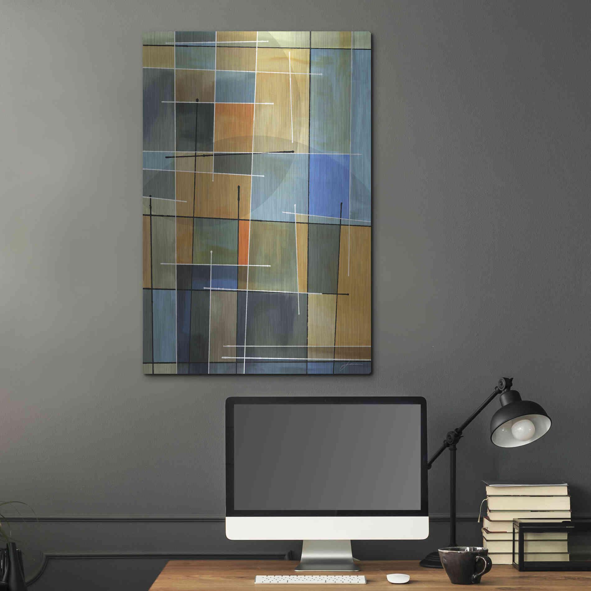 Luxe Metal Art 'Counter Balance II' by James Burghardt, Metal Wall Art,24x36