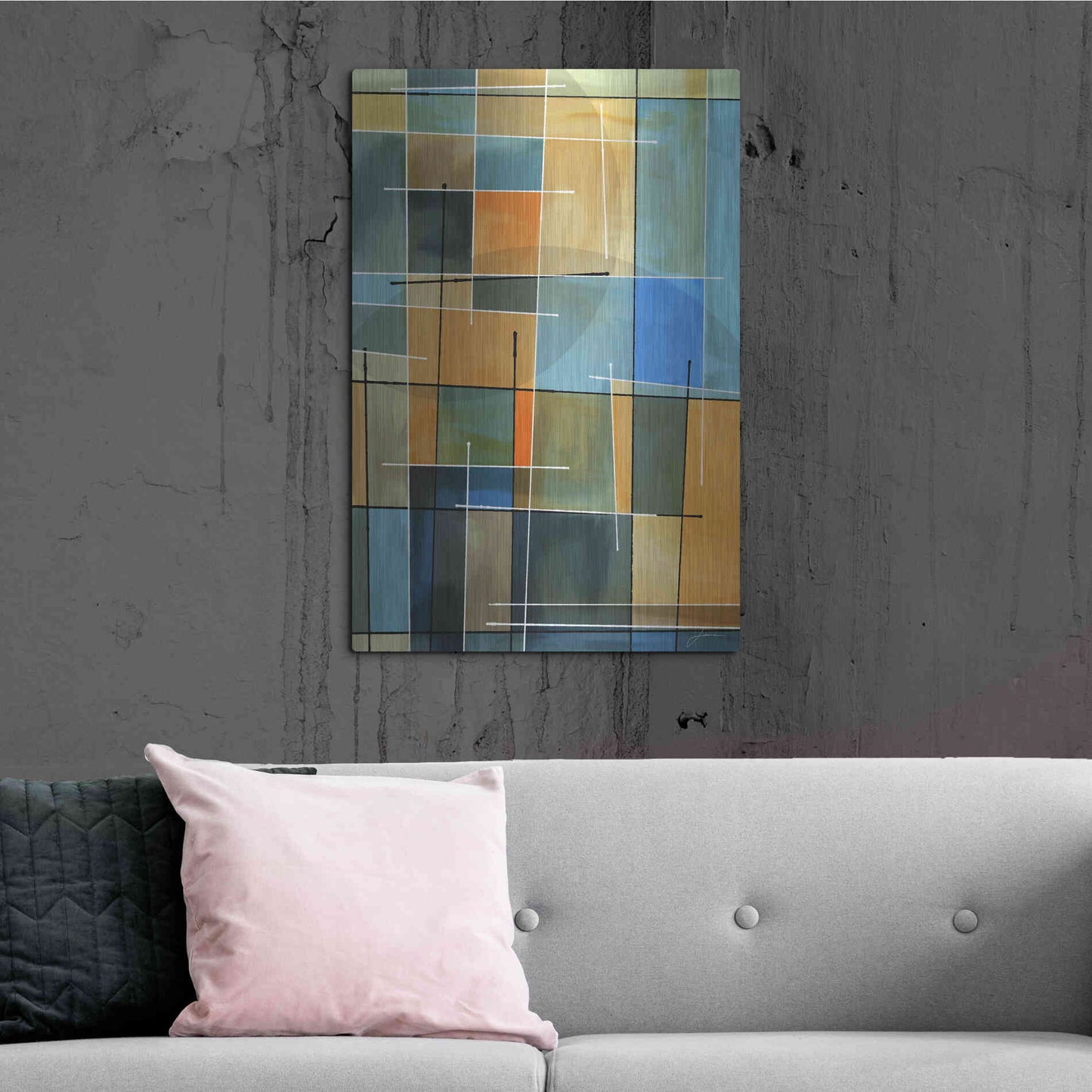 Luxe Metal Art 'Counter Balance II' by James Burghardt, Metal Wall Art,24x36