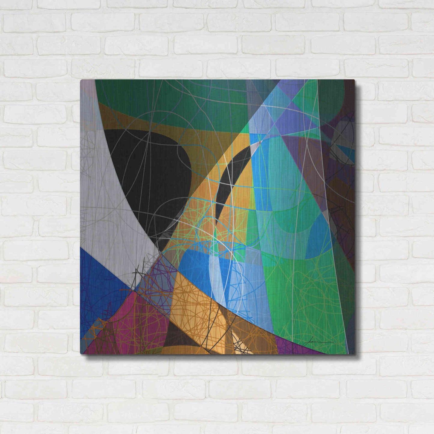 Luxe Metal Art 'Entangled II' by James Burghardt, Metal Wall Art,36x36