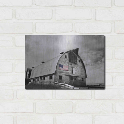 Luxe Metal Art 'Flags of Our Farmers X' by James McLoughlin Metal Wall Art,16x12