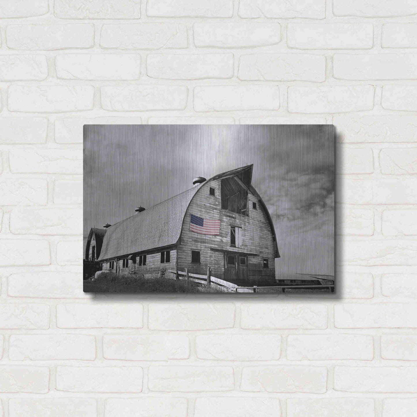 Luxe Metal Art 'Flags of Our Farmers X' by James McLoughlin Metal Wall Art,24x16