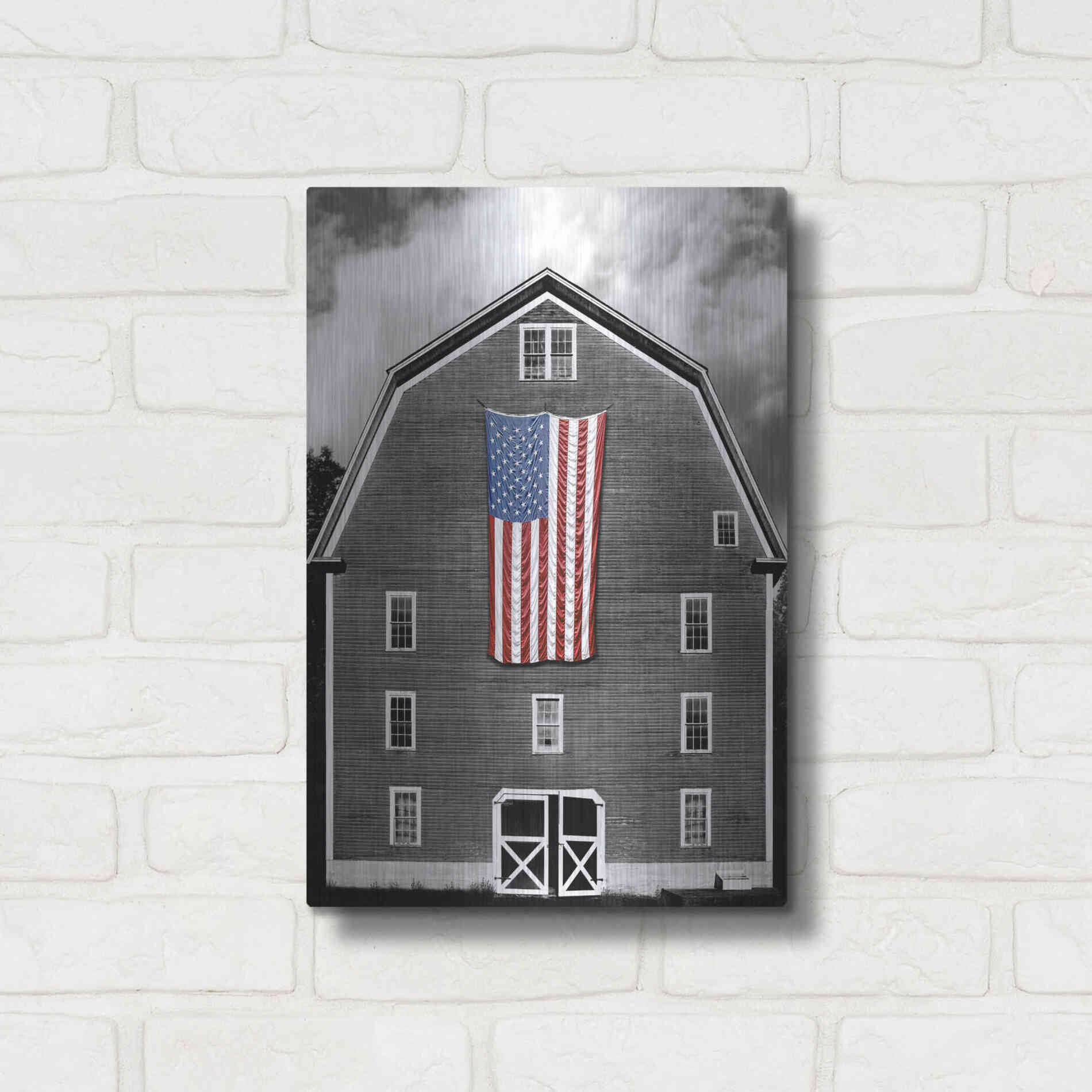 Luxe Metal Art 'Flags of Our Farmers XIX' by James McLoughlin Metal Wall Art,12x16