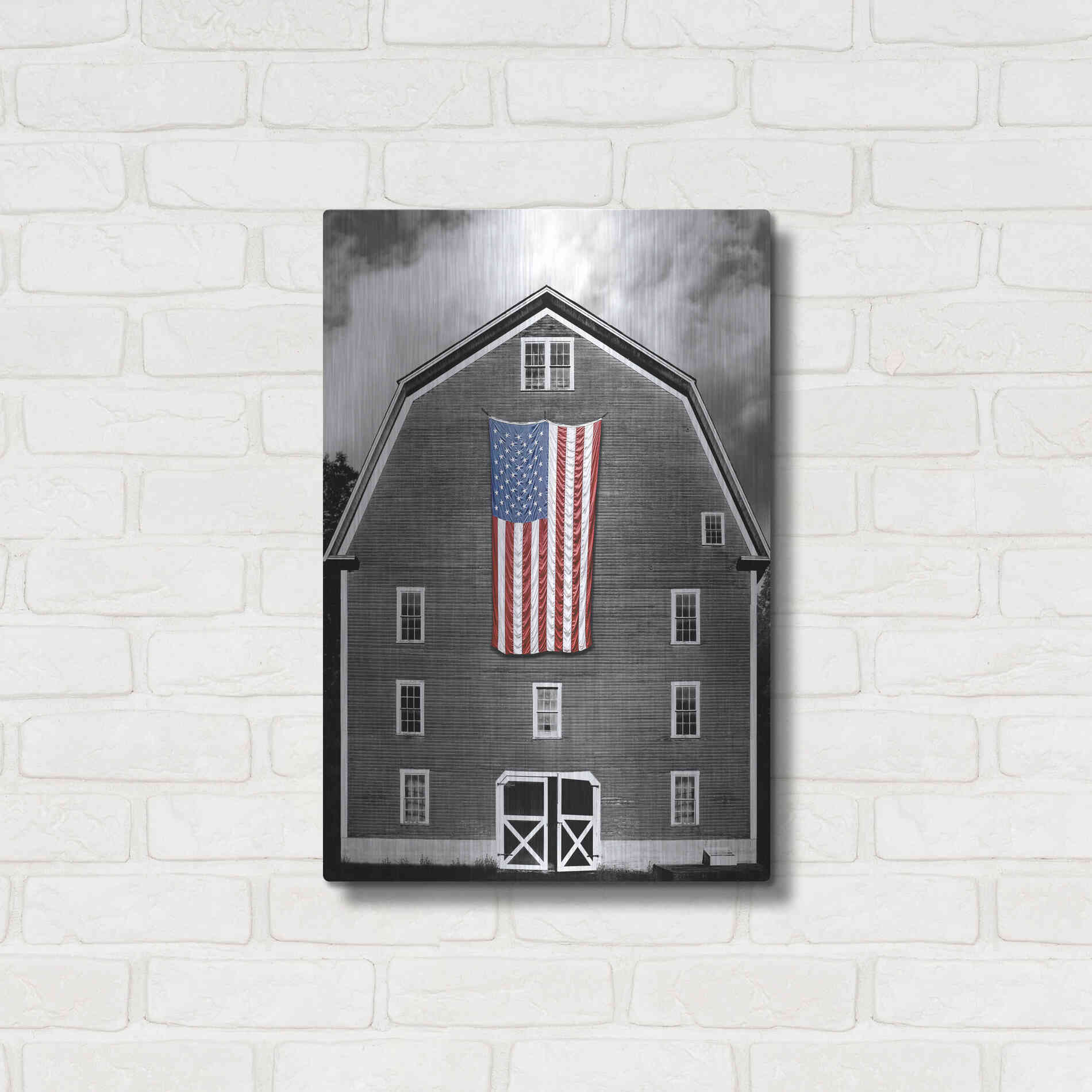 Luxe Metal Art 'Flags of Our Farmers XIX' by James McLoughlin Metal Wall Art,16x24