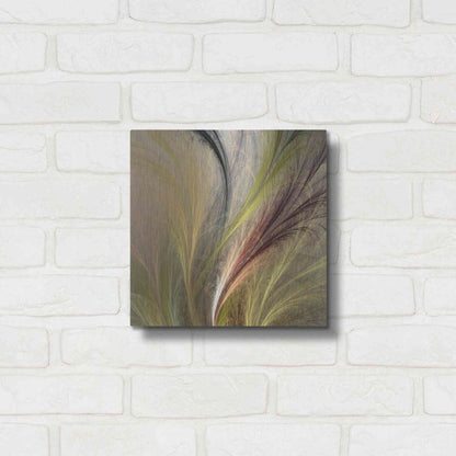 Luxe Metal Art 'Fountain Grass I' by James Burghardt, Metal Wall Art,12x12