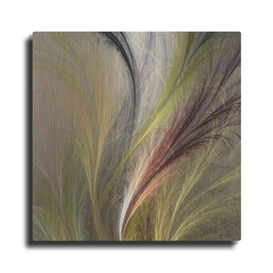 Luxe Metal Art 'Fountain Grass I' by James Burghardt, Metal Wall Art