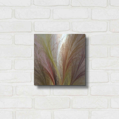 Luxe Metal Art 'Fountain Grass II' by James Burghardt, Metal Wall Art,12x12