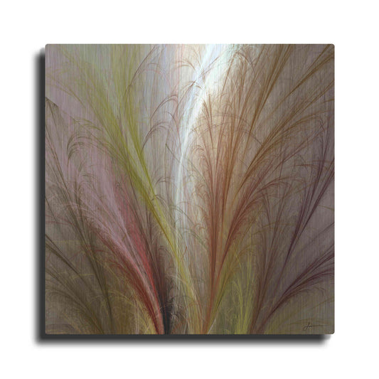 Luxe Metal Art 'Fountain Grass II' by James Burghardt, Metal Wall Art