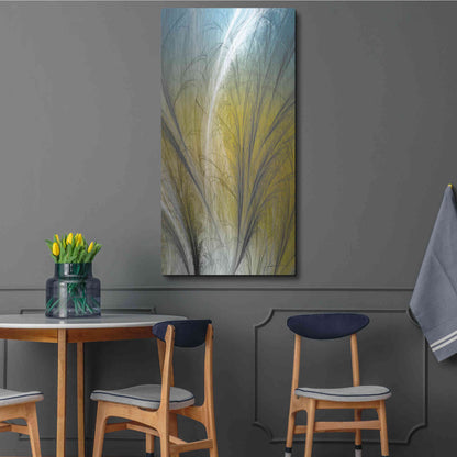 Luxe Metal Art 'Fountain Grass III' by James Burghardt, Metal Wall Art,24x48