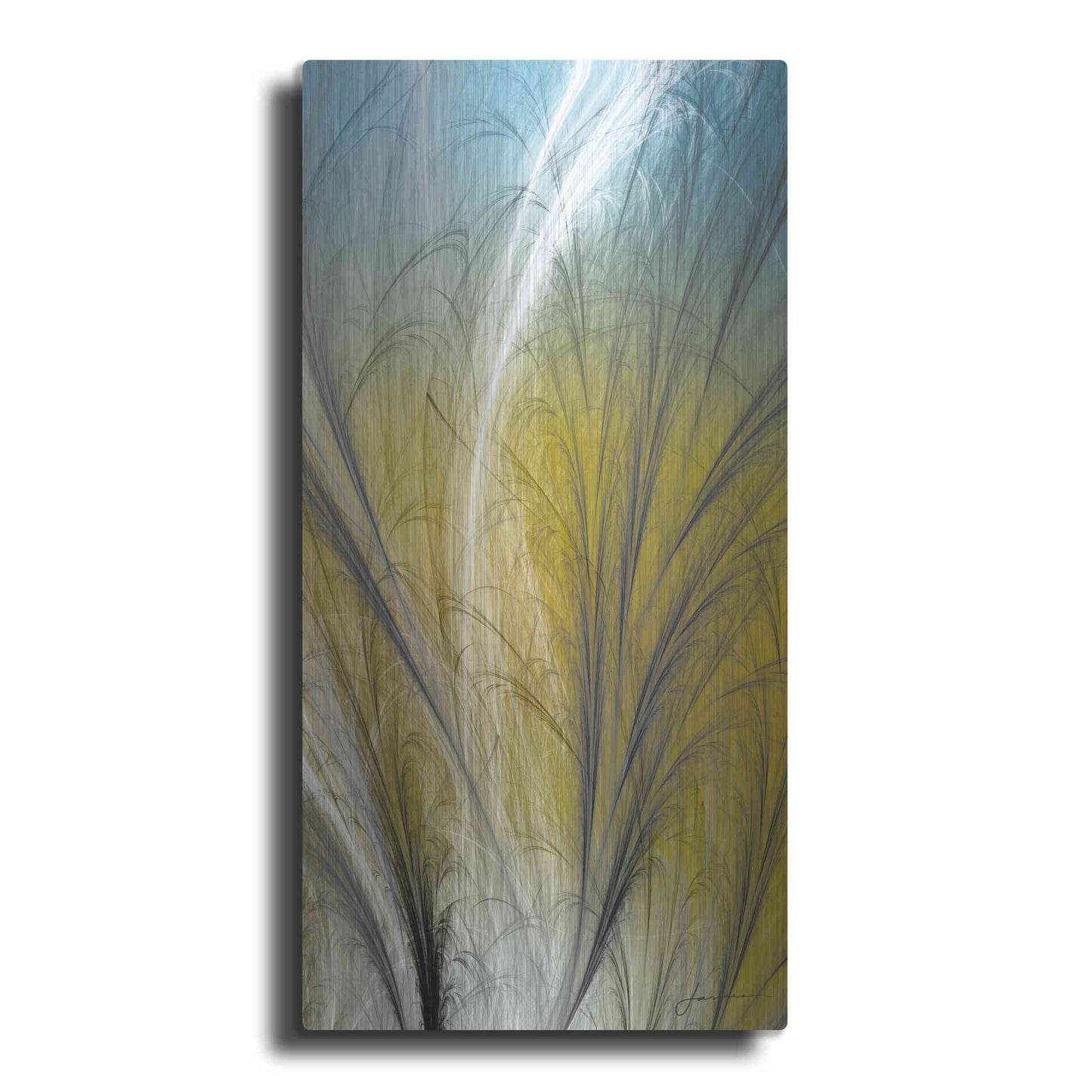 Luxe Metal Art 'Fountain Grass III' by James Burghardt, Metal Wall Art